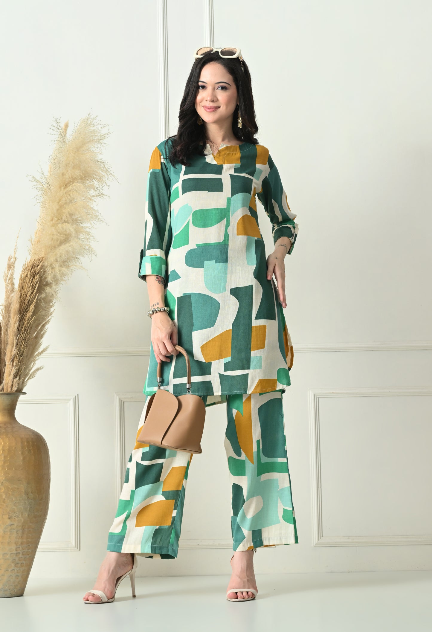 Emerald Edge Rayon Co-ord Set