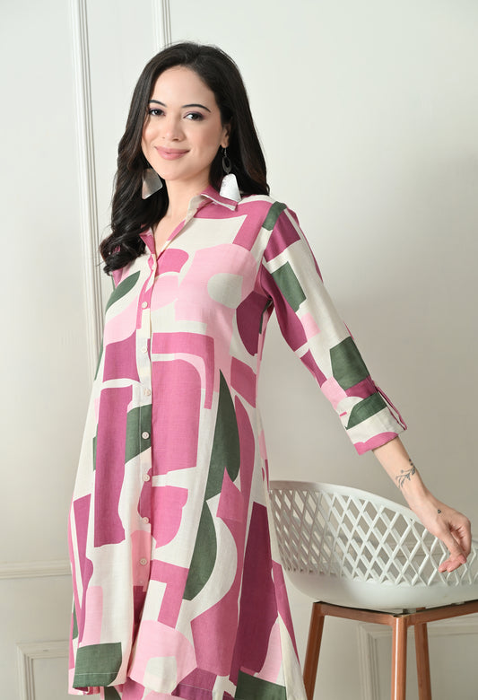 Rosewood Pop Rayon Co-ord Set