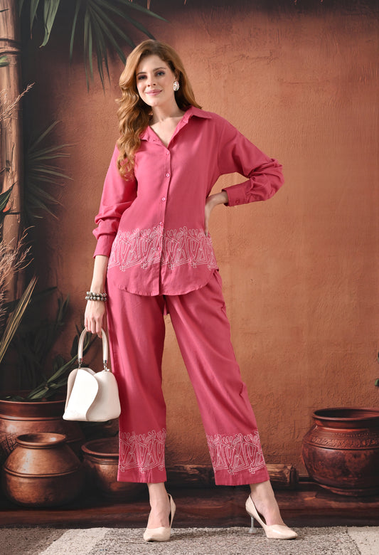 Artisan Stitch Shirt & Trouser Co-ord Set