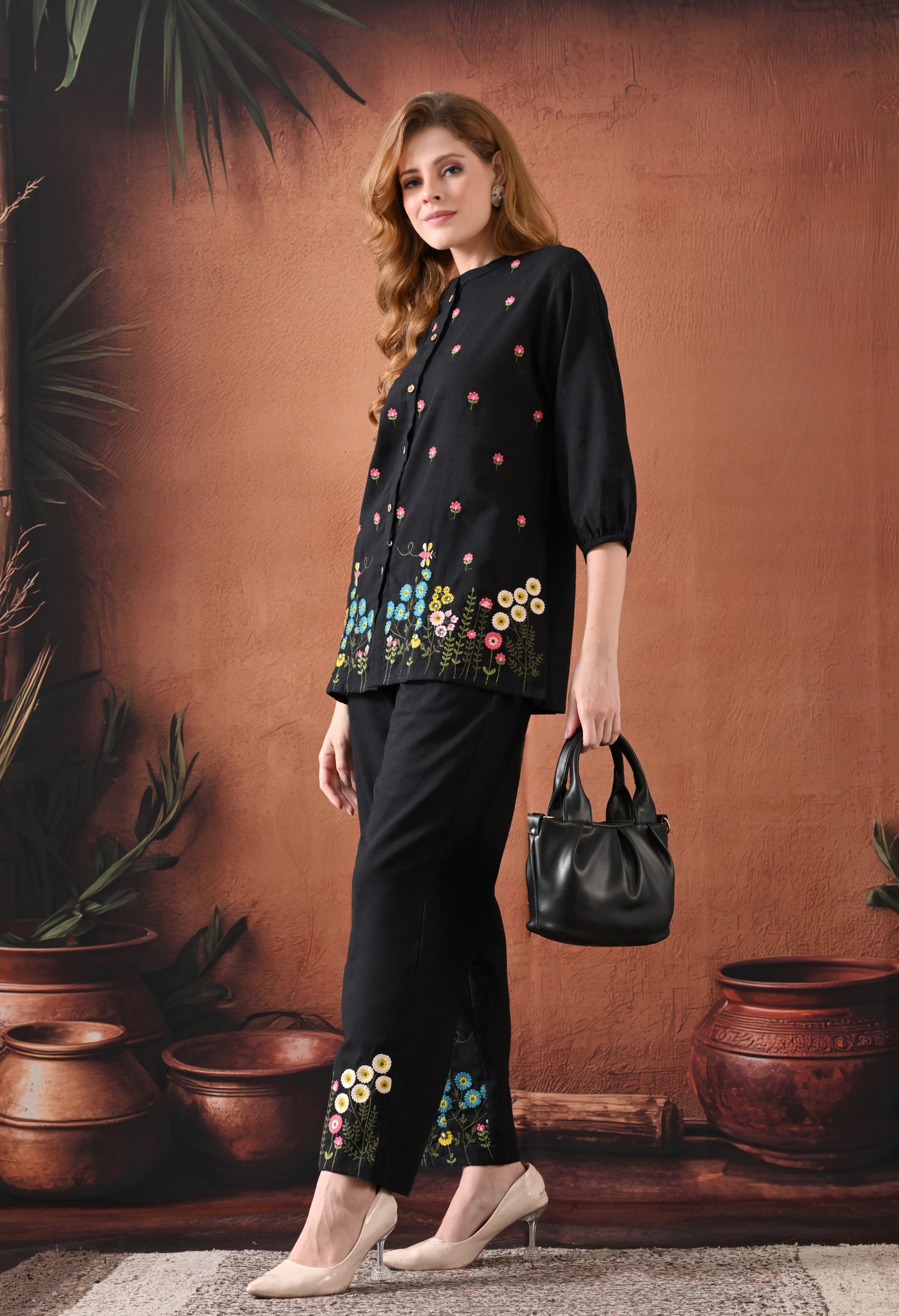 The Midnight Garden Embroidered Co-ord Set