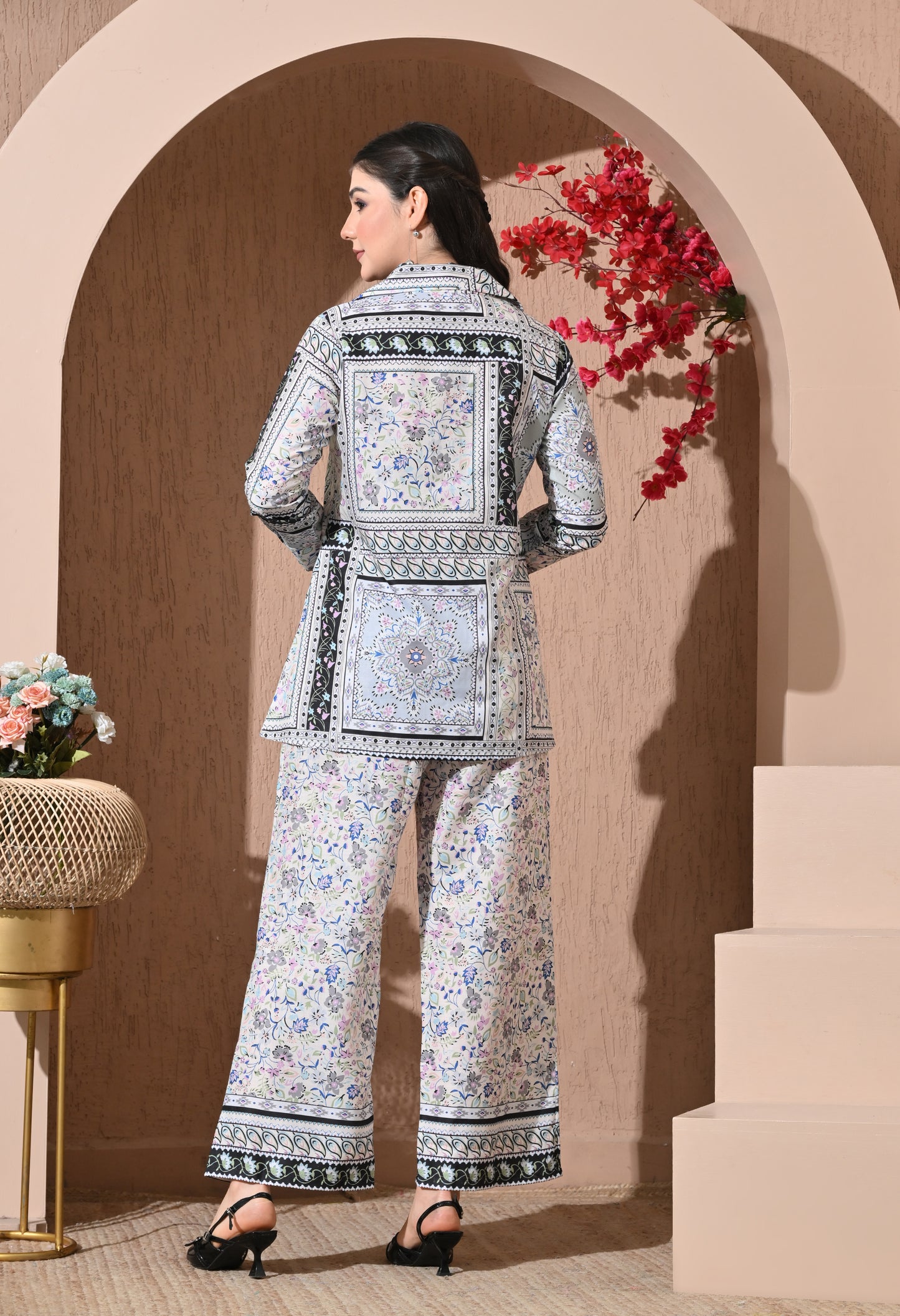 Paisley Elegance Linen Co-ord Set