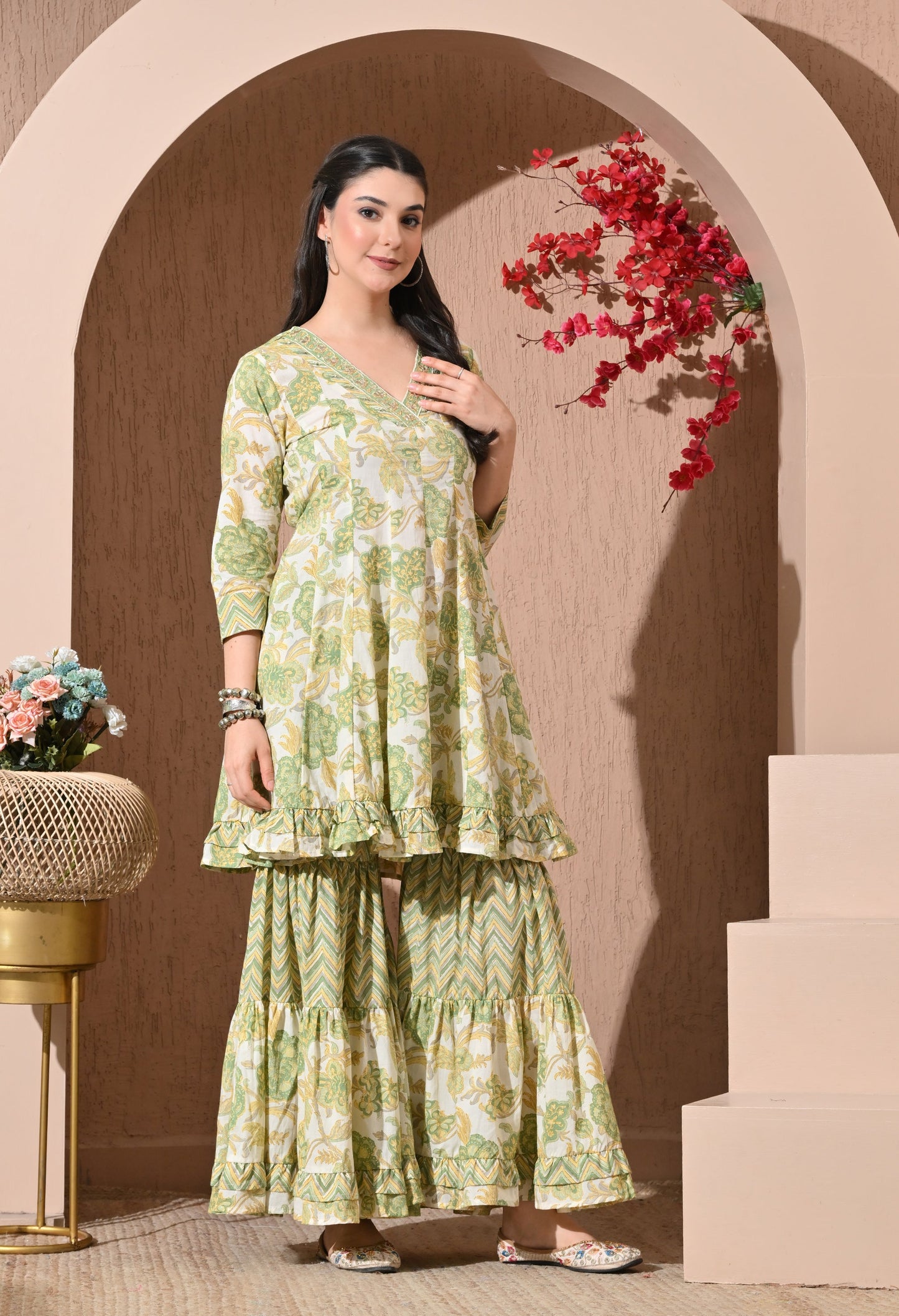 Spring Meadow Cotton Sharara Set