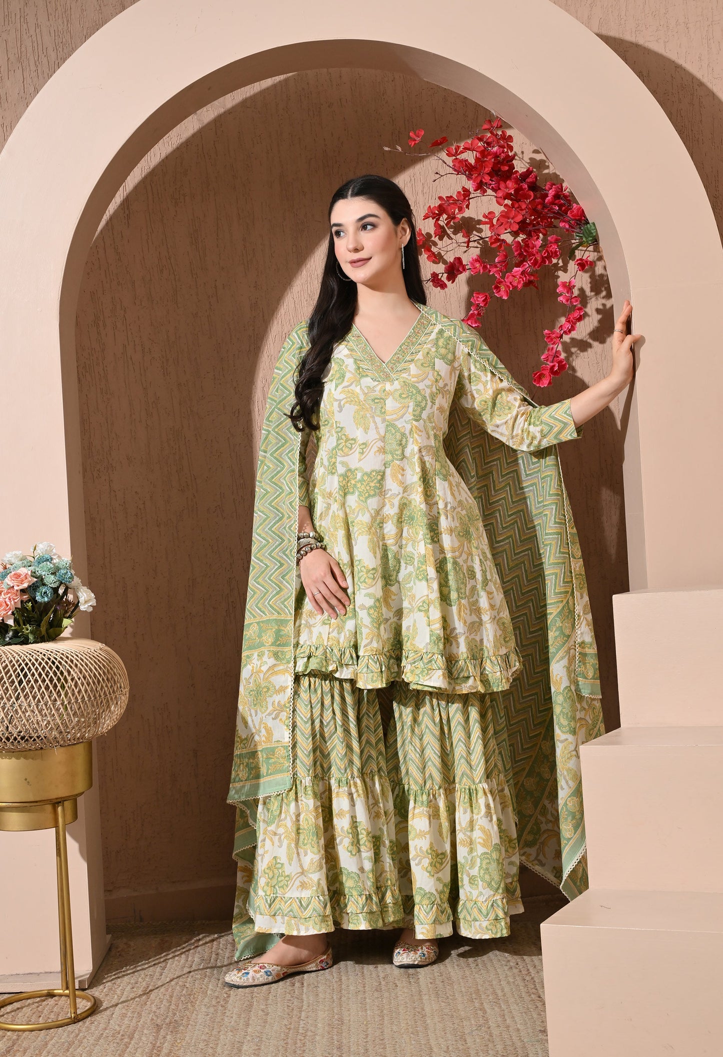 Spring Meadow Cotton Sharara Set