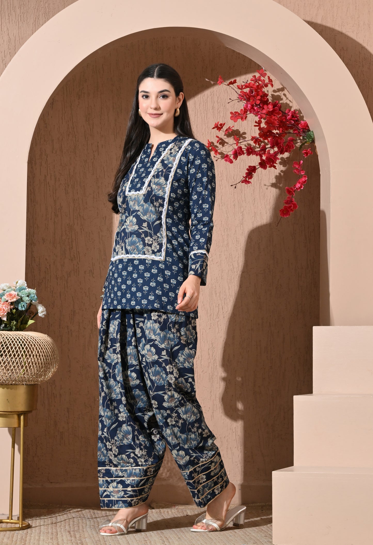 Midnight Garden Cotton Farshi Set