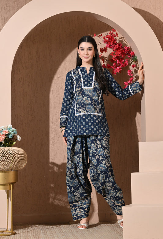 Midnight Garden Cotton Farshi Set
