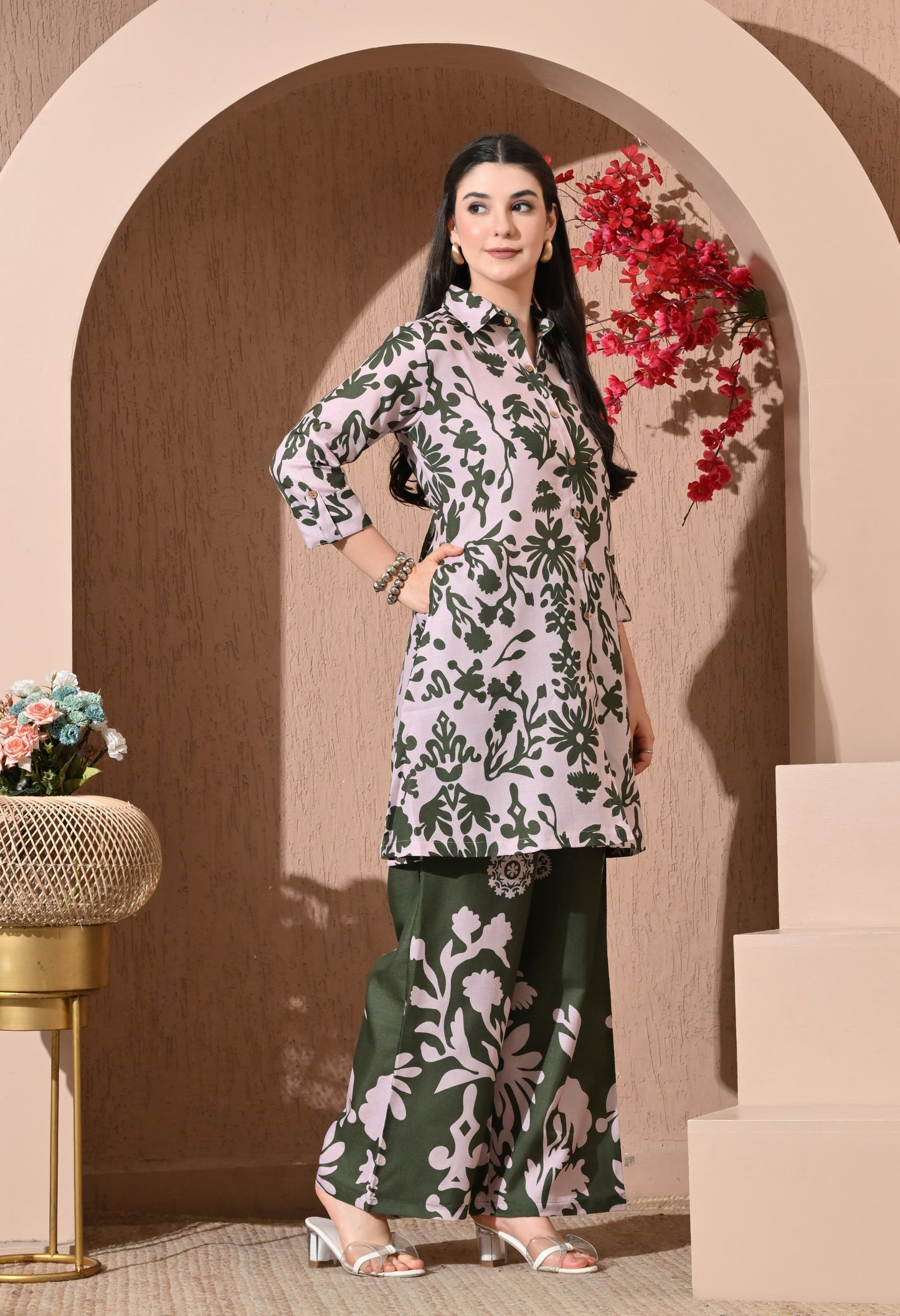 Serene Bloom Linen Co-ord Set