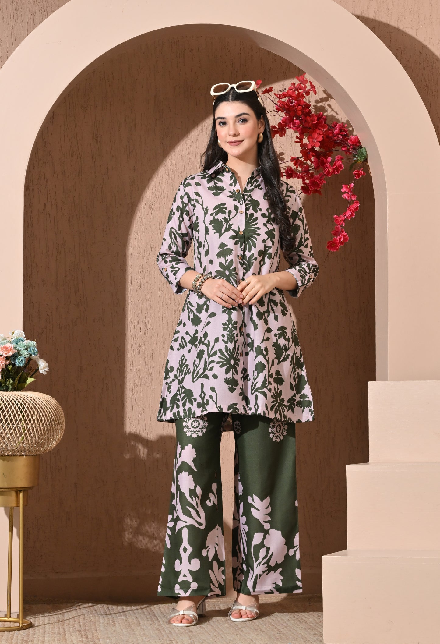 Serene Bloom Linen Co-ord Set