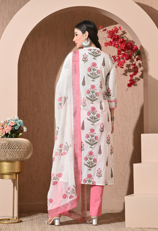 Rose Blush Cotton Suit Set
