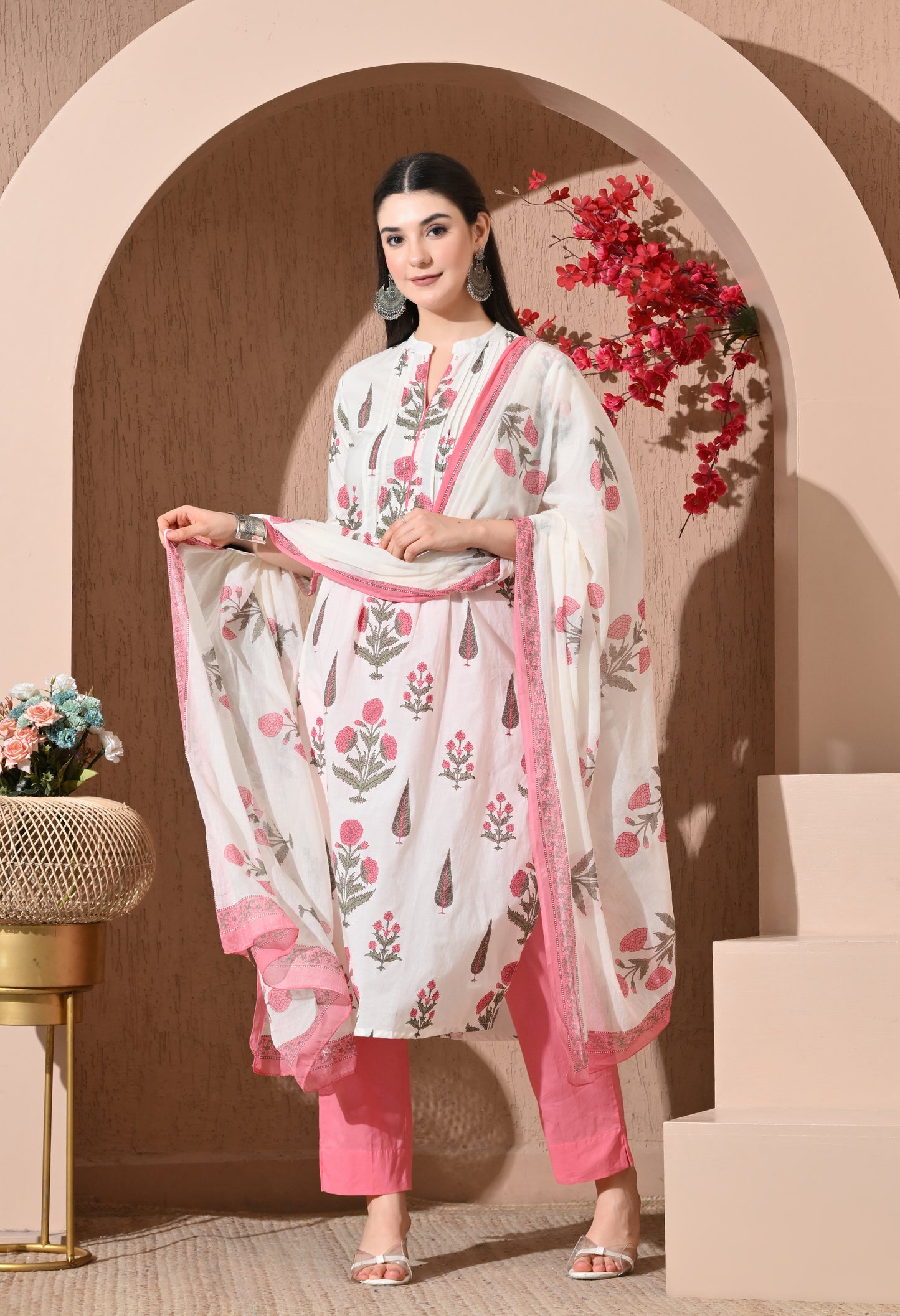 Rose Blush Cotton Suit Set