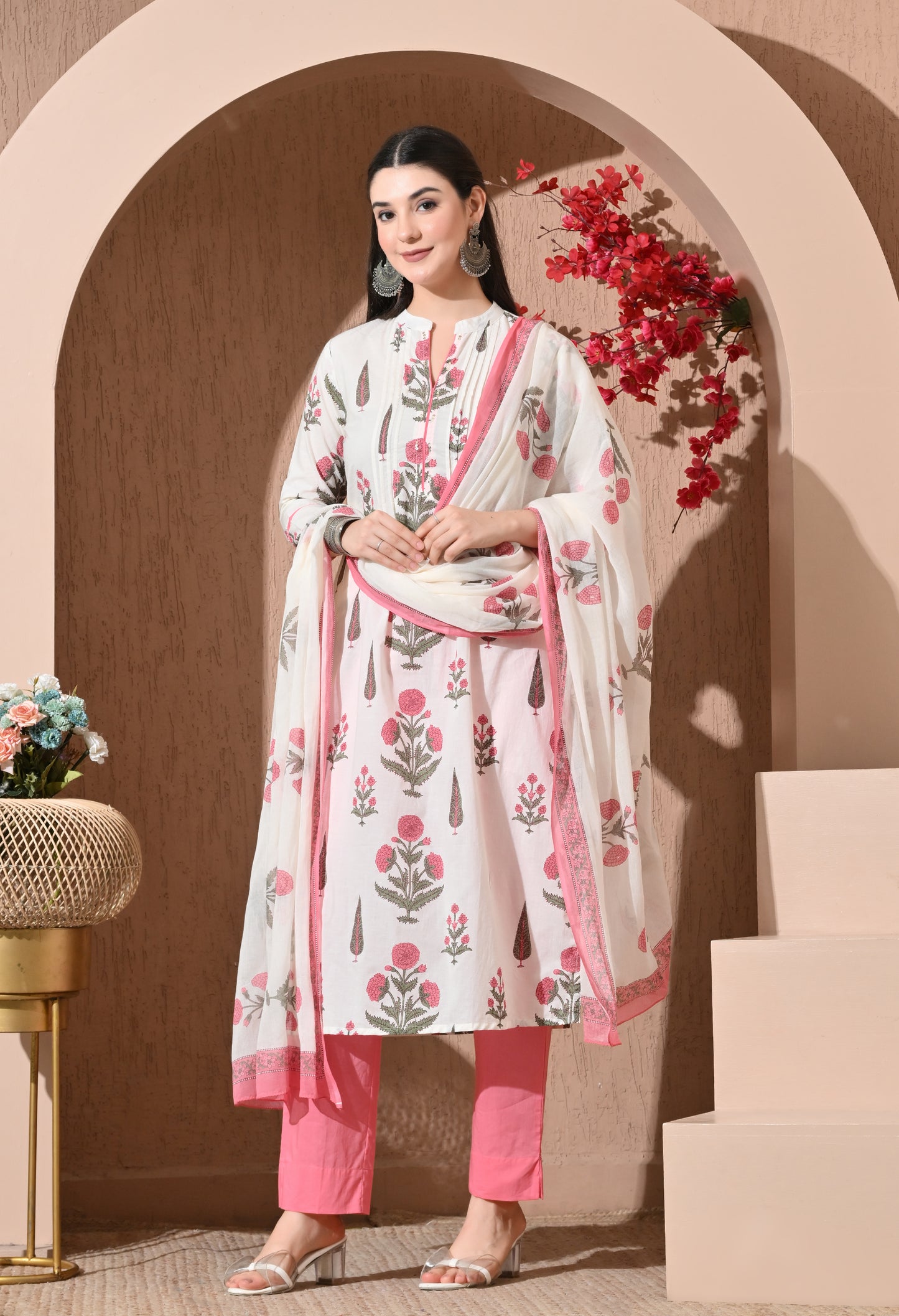 Rose Blush Cotton Suit Set