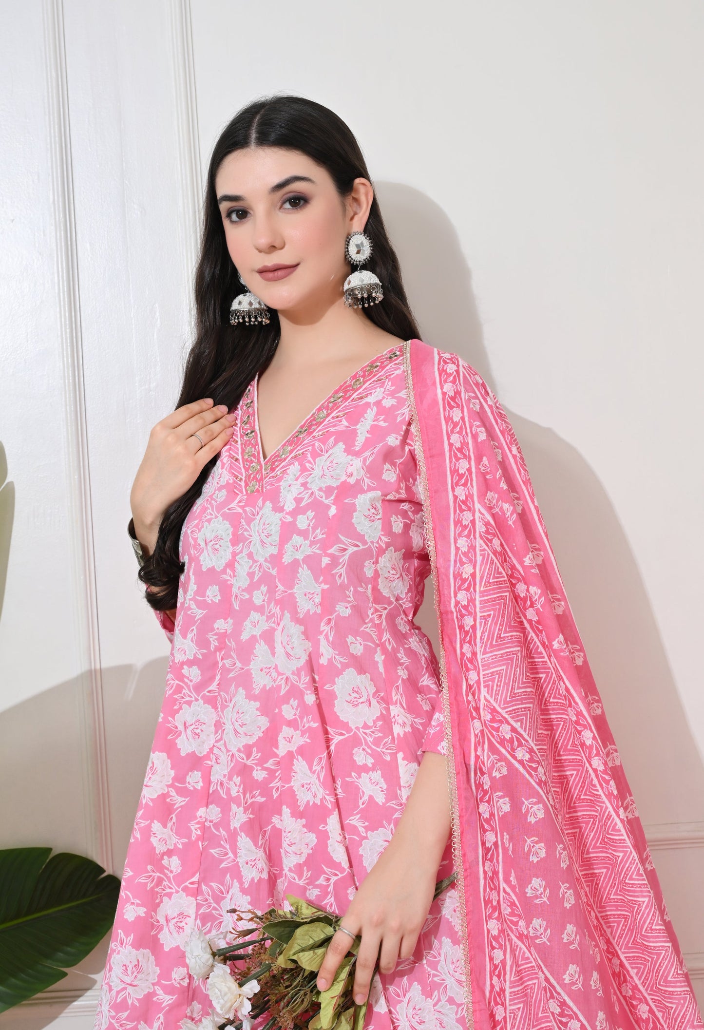 Pink Petal Premium Cotton Sharara Suit