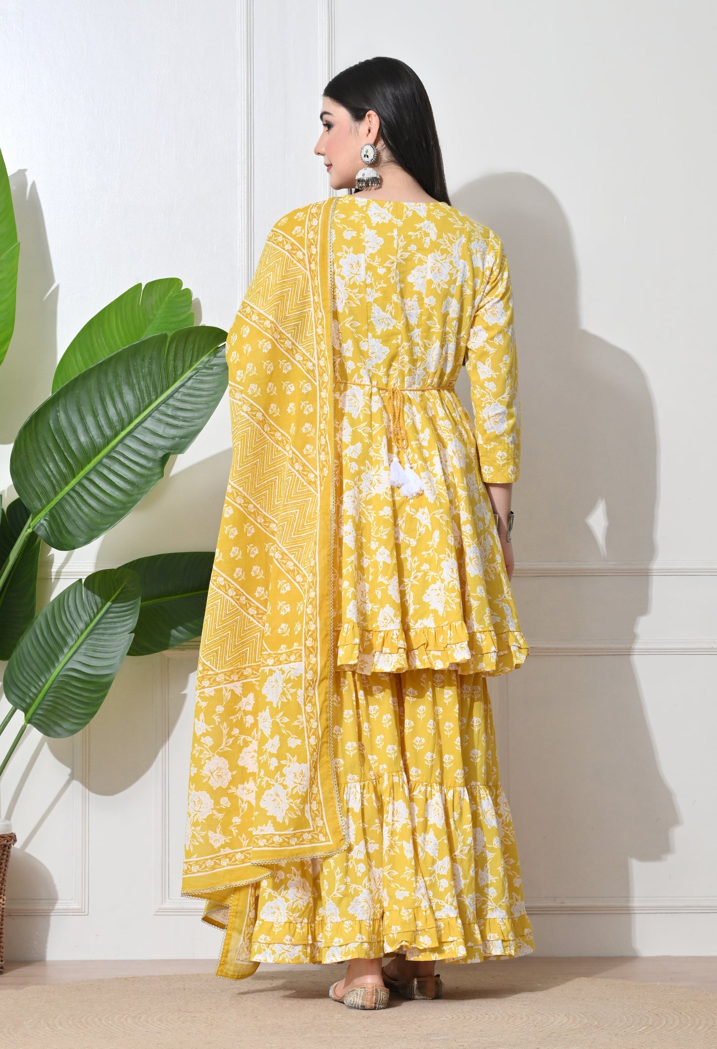 Sunshine Bloom Cotton Sharara Set