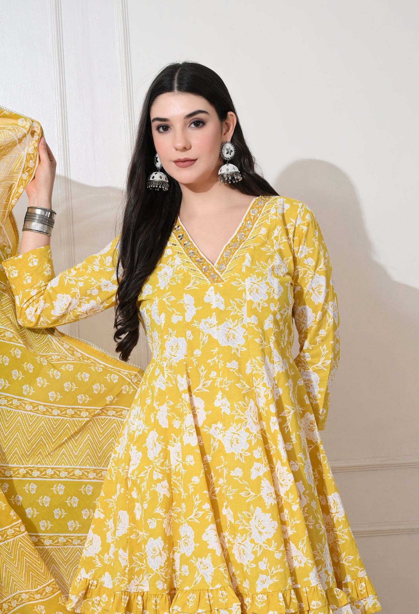 Sunshine Bloom Cotton Sharara Set