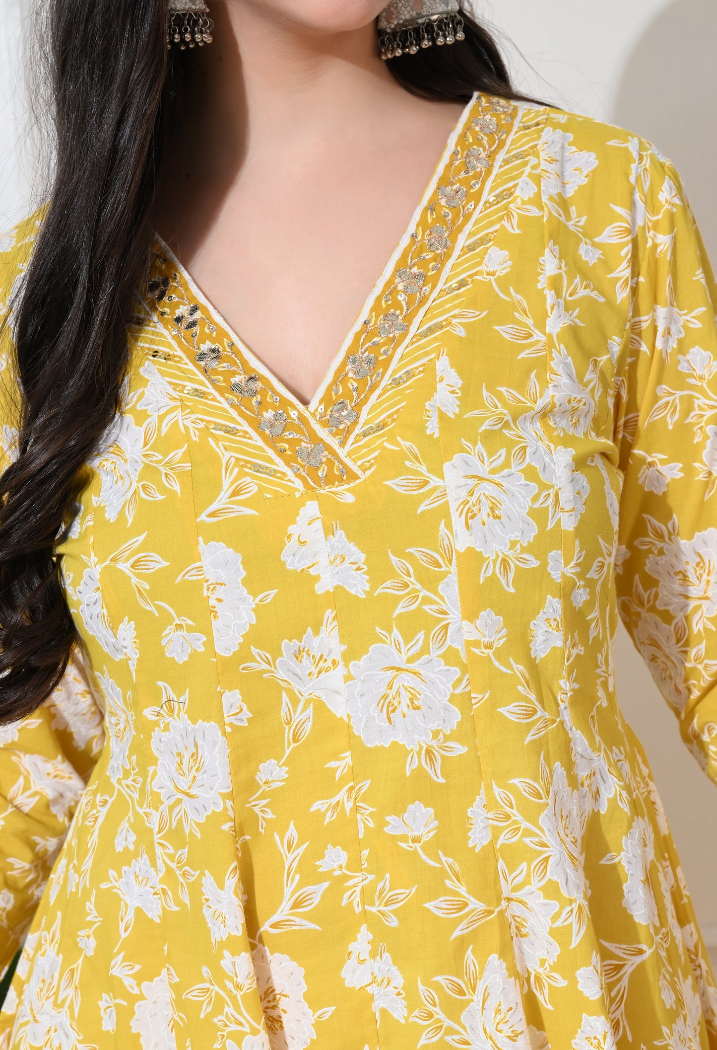 Sunshine Bloom Cotton Sharara Set