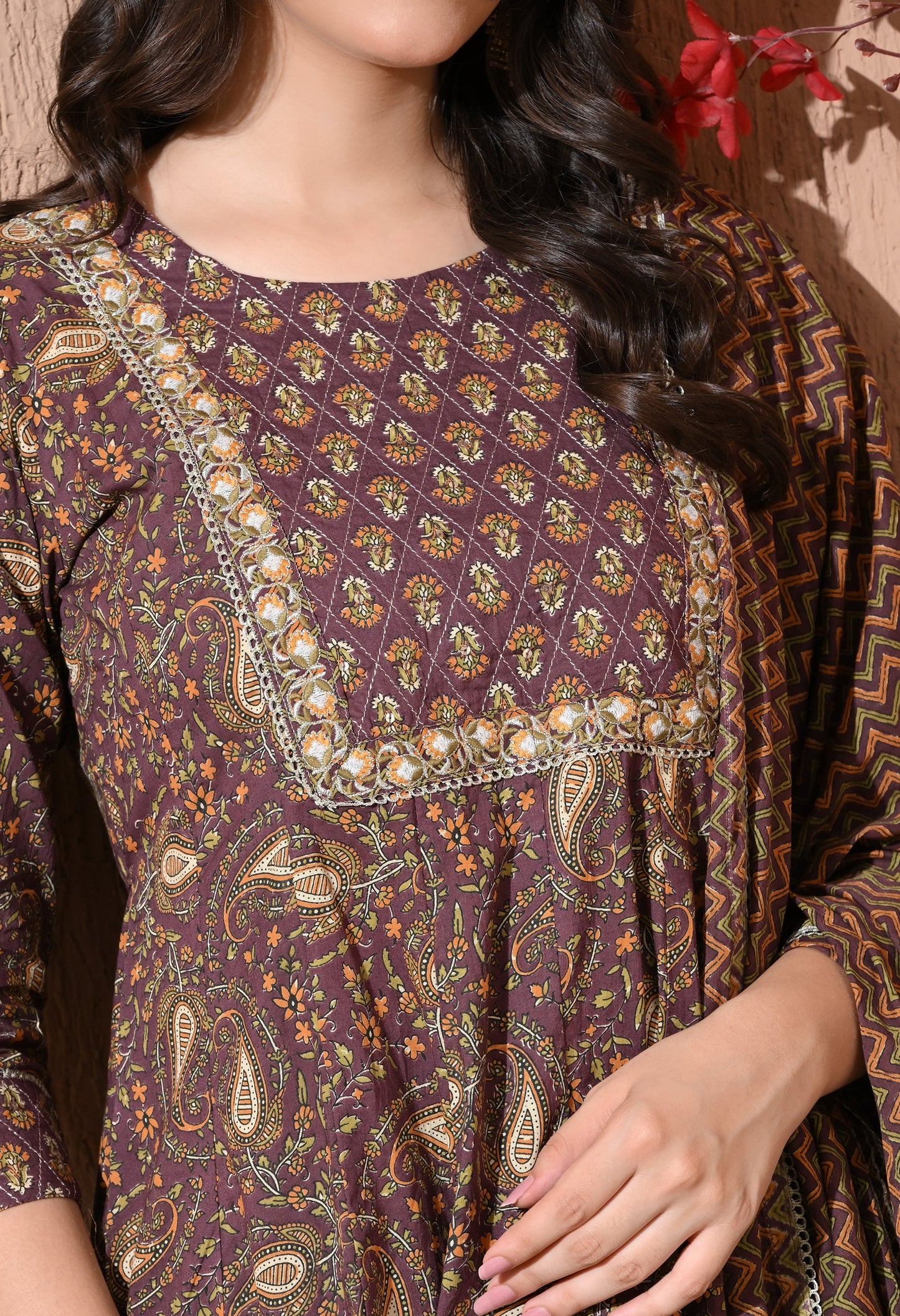 Rustic Charm Cotton Sharara Set