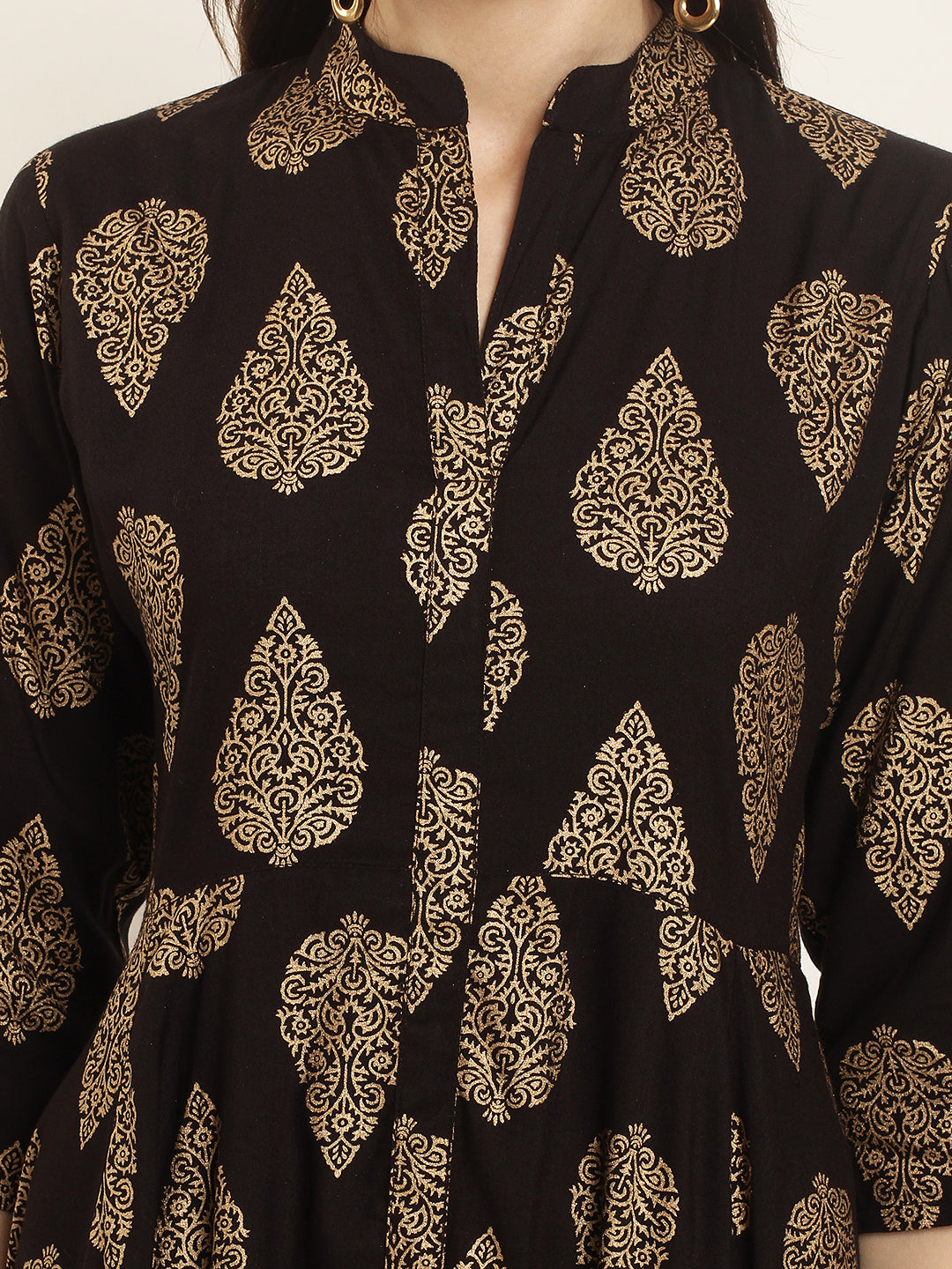 Noir Sophistication Rayon Kurta