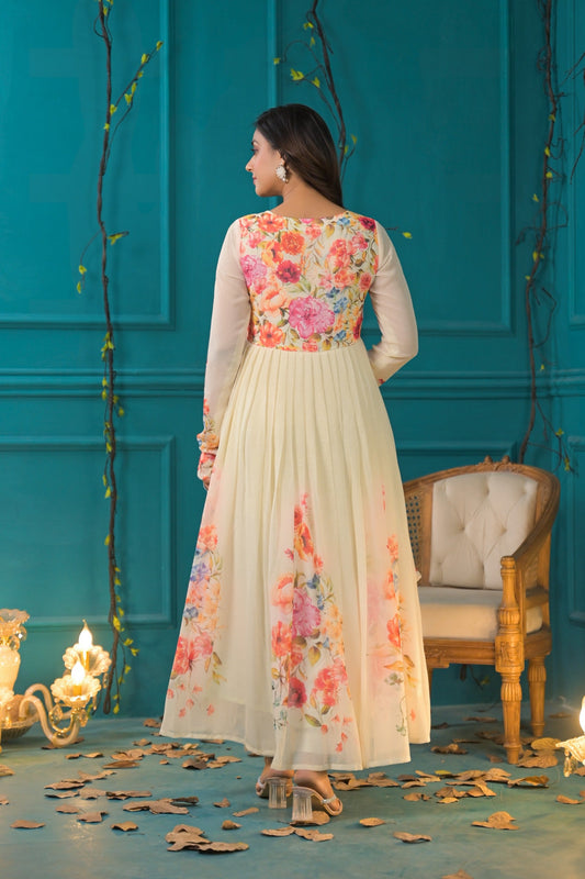 Petal Whisper Chiffon Anarkali Suit Set