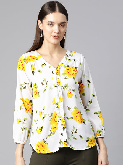 Pristine Elegance Crepe Top
