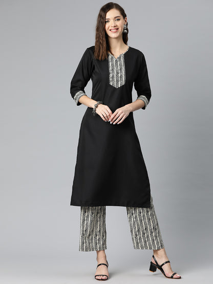 Midnight Sophistication Crepe Suit Set