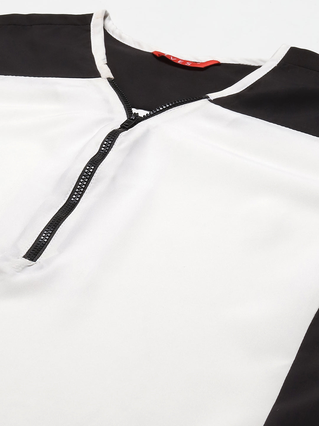 Ivory Edge Colorblock Zip Top