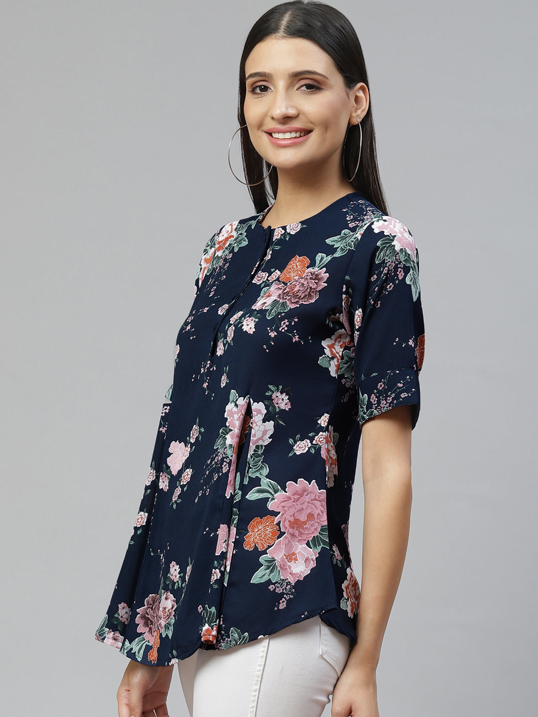 Azure Dreams Crepe Top