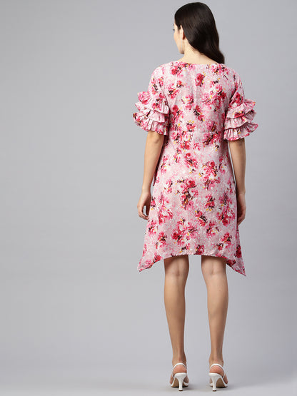 Blush Romance Crepe Dress
