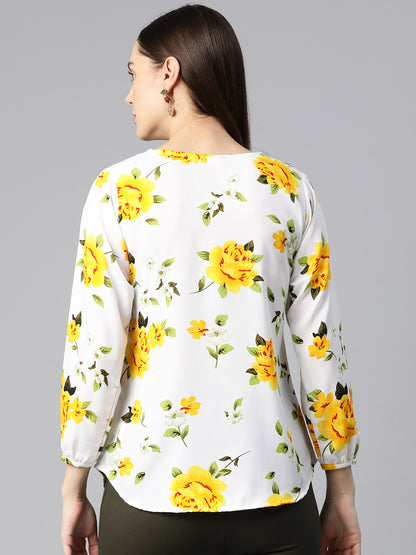 Pristine Elegance Crepe Top