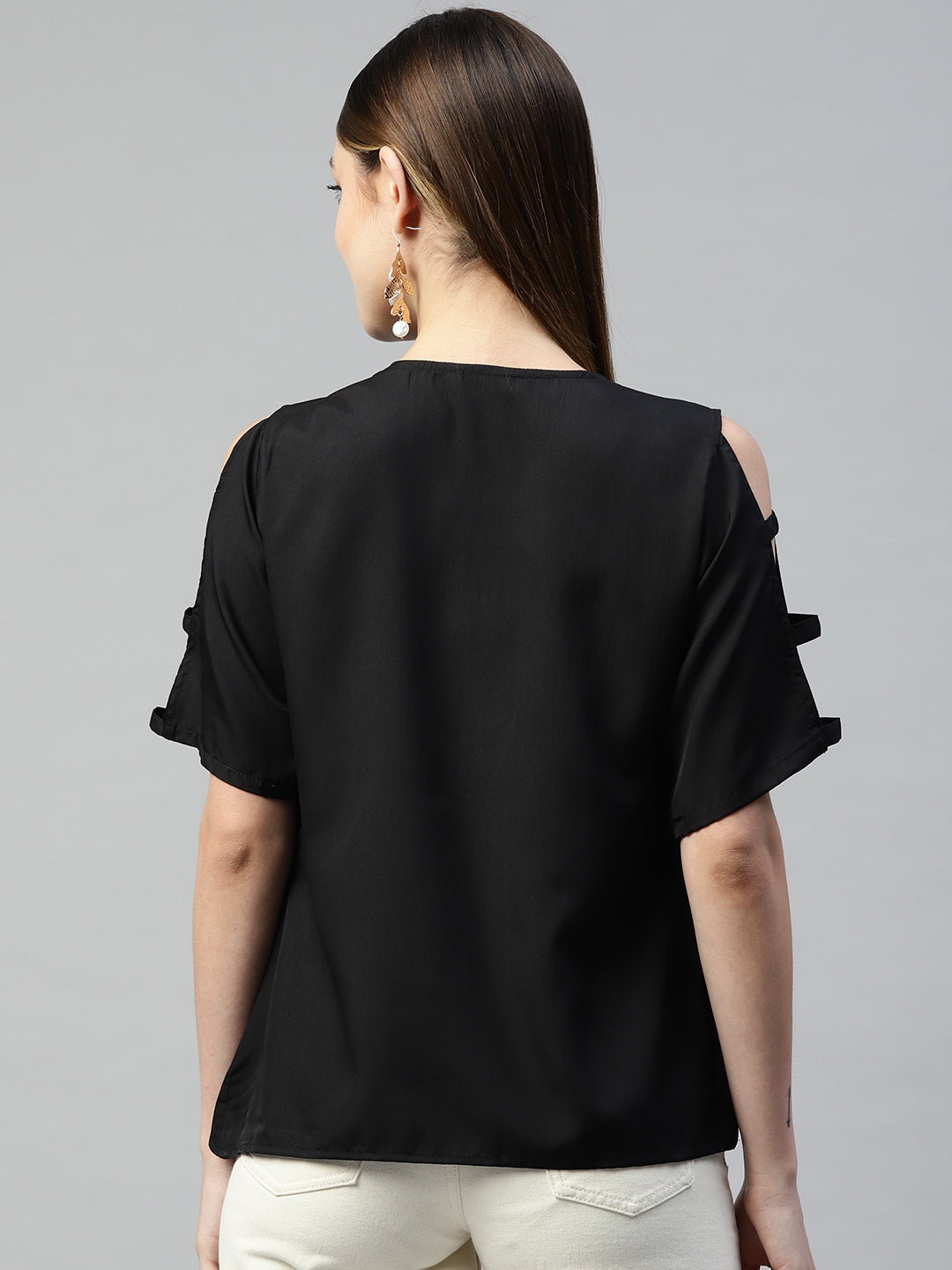 Classic Noir Crepe Blouse