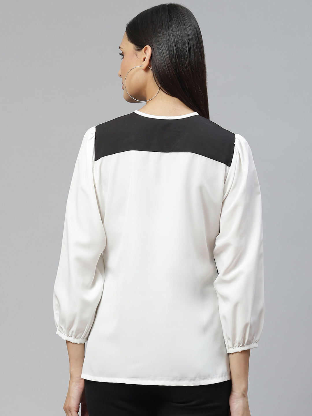 Ivory Edge Colorblock Zip Top