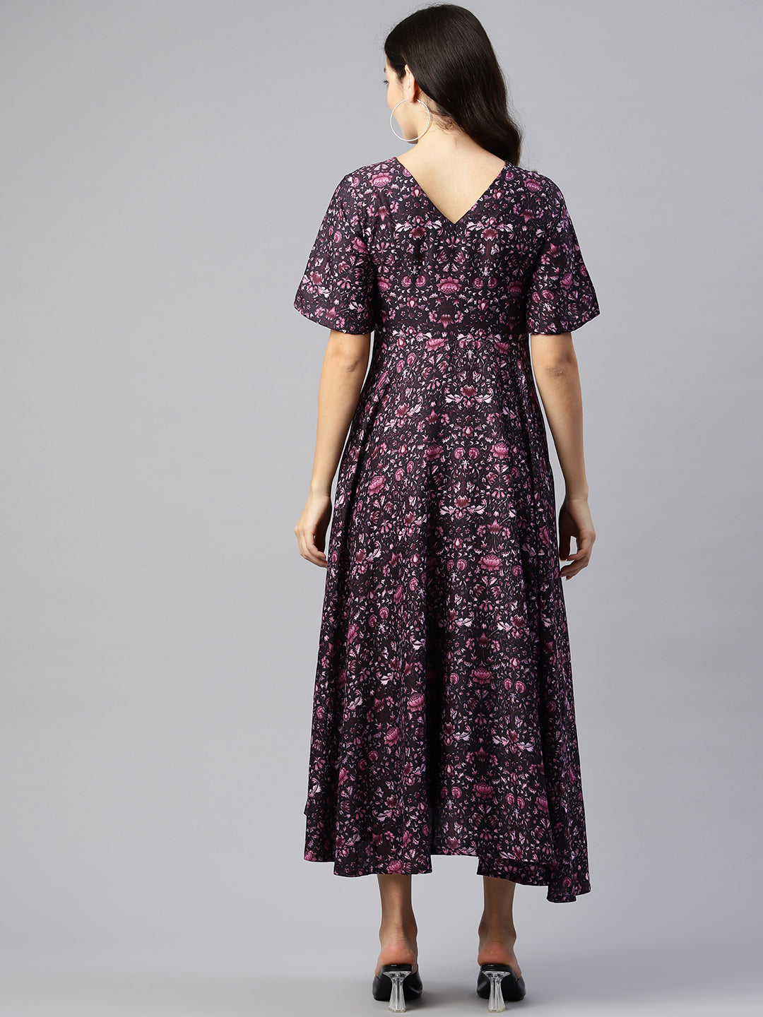 Midnight Silhouette Crepe Dress