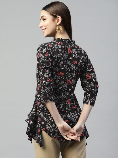 Midnight Elegance Crepe Top