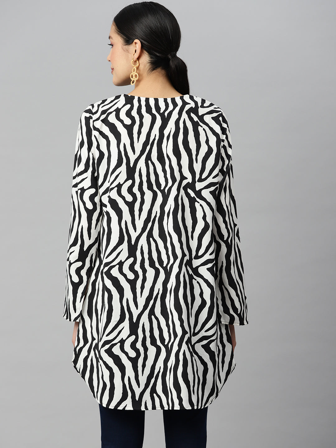 Savanna Whisper Zebra Print Tunic Kurti