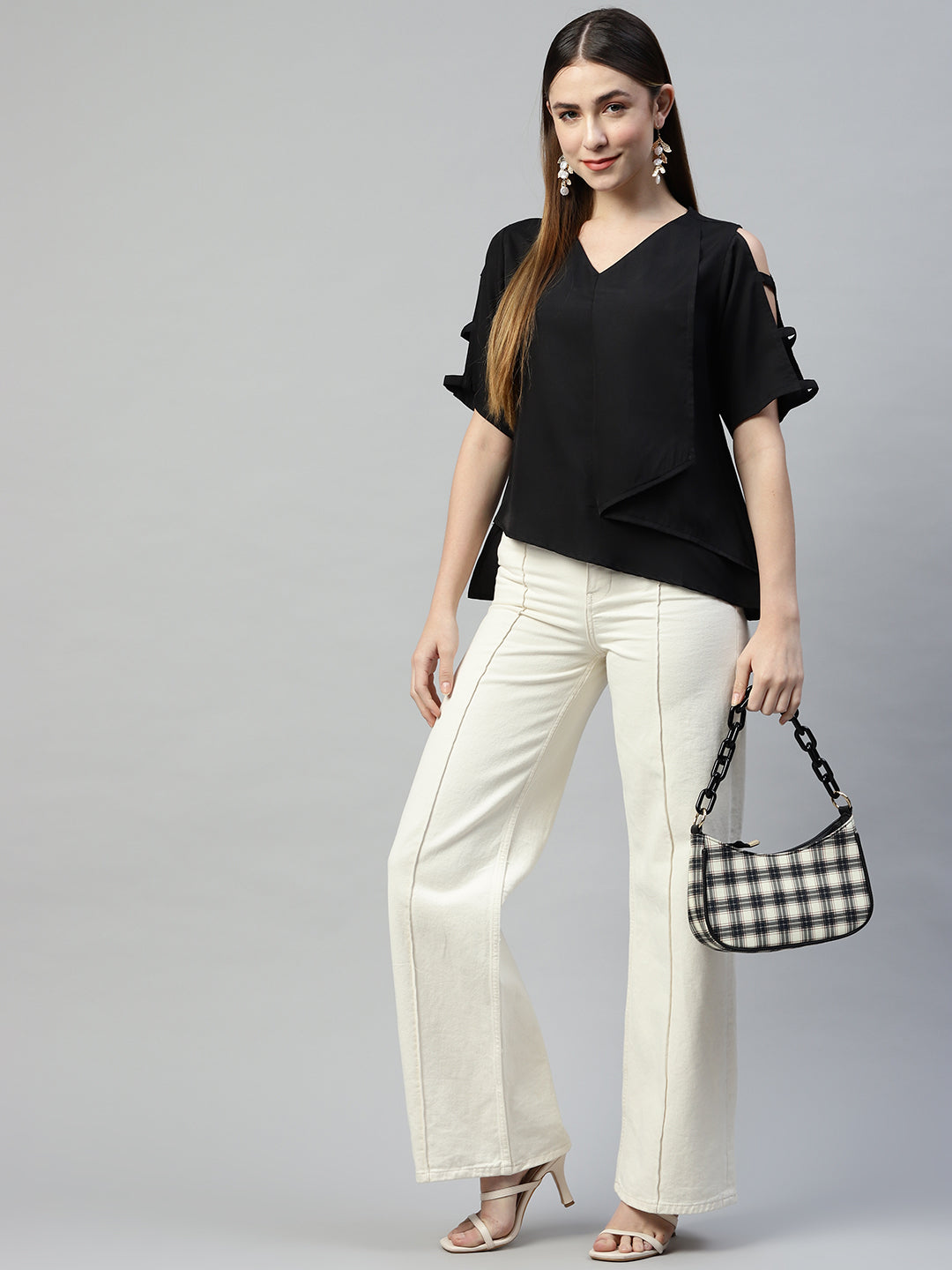 Classic Noir Crepe Blouse