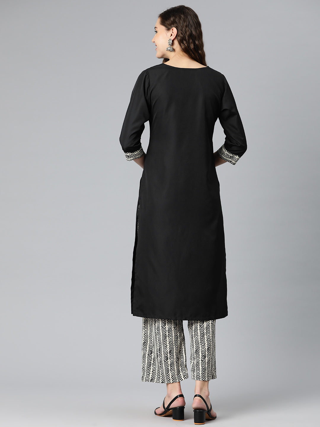 Midnight Sophistication Crepe Suit Set