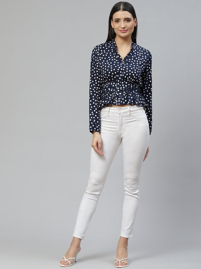 Cerulean Sky Crepe Top