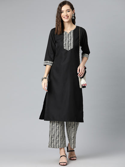 Midnight Sophistication Crepe Suit Set