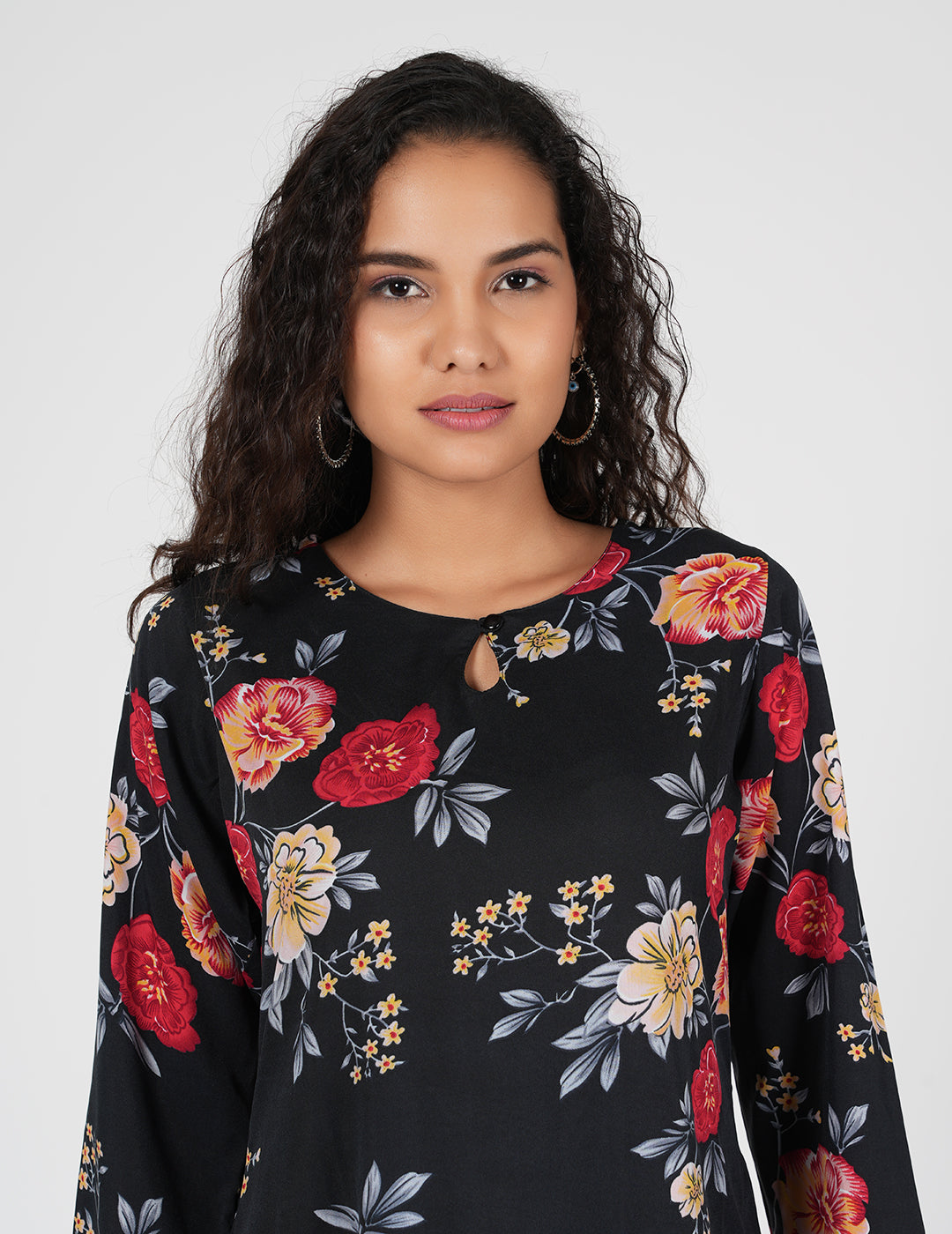 Midnight Bloom Crepe Co-ord Set