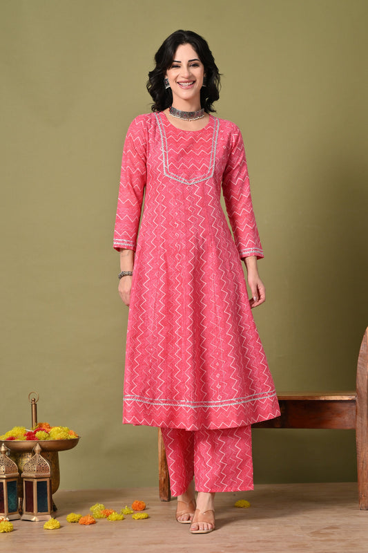 Rang Saaz Floral Cotton Suit Set
