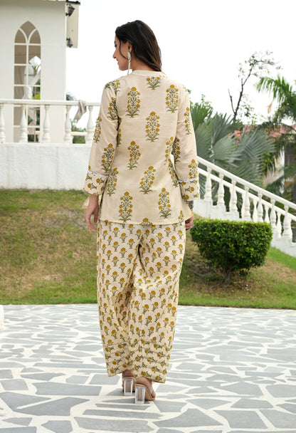 Golden Sand Farshi Co-ord Set