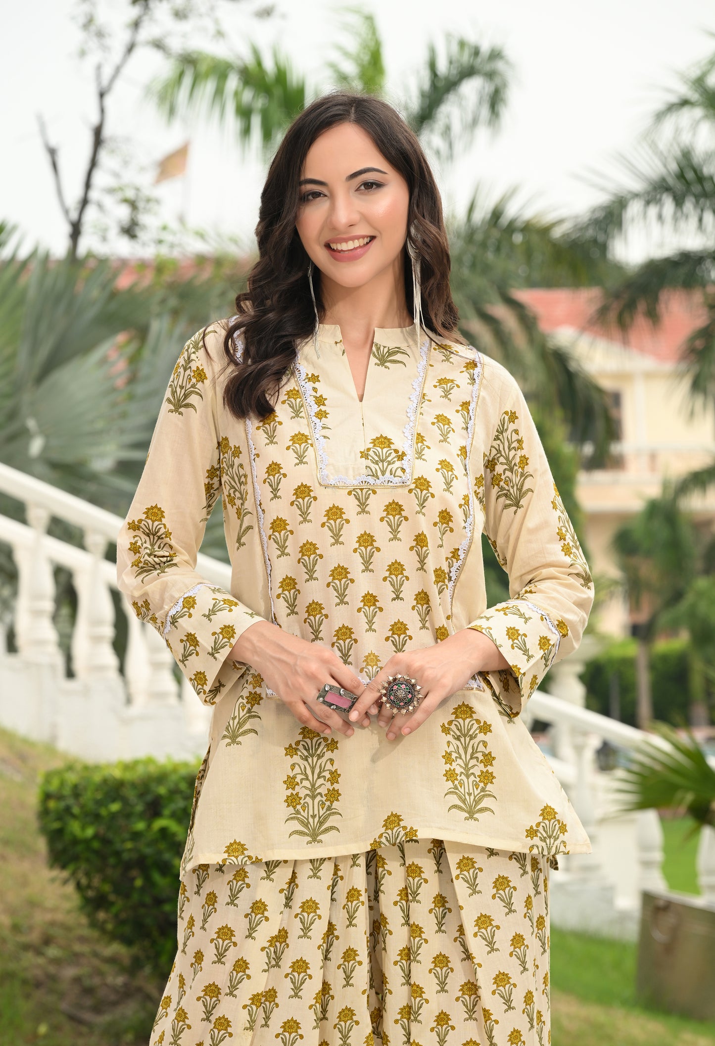 Golden Sand Farshi Co-ord Set