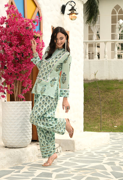 Mint Meadow Farshi Co-ord Set