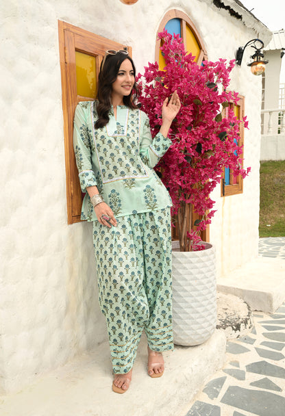 Mint Meadow Farshi Co-ord Set