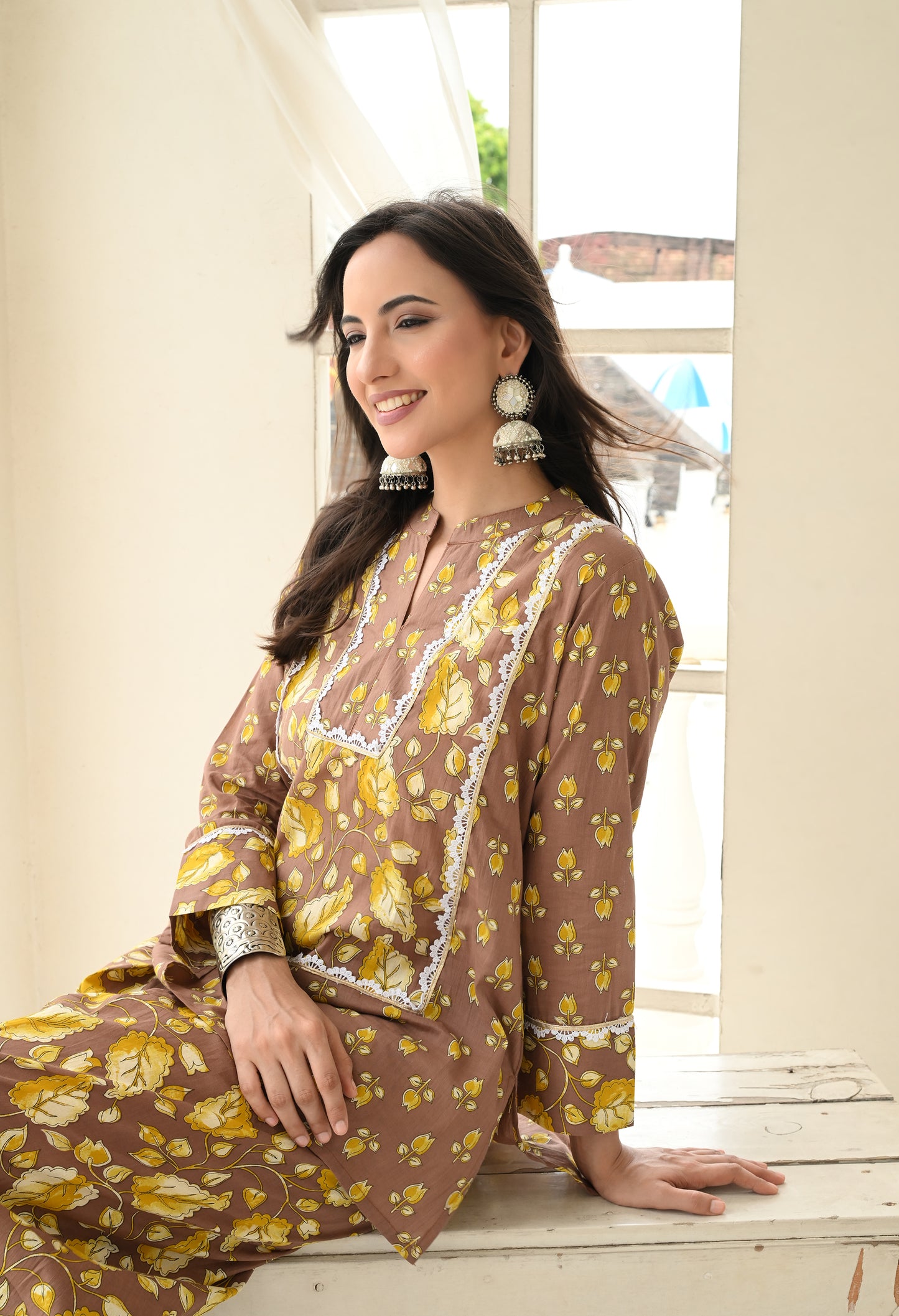 Cocoa Bloom Farshi Co-ord Set