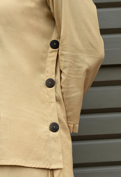 Golden Sand Drape Skirt Set