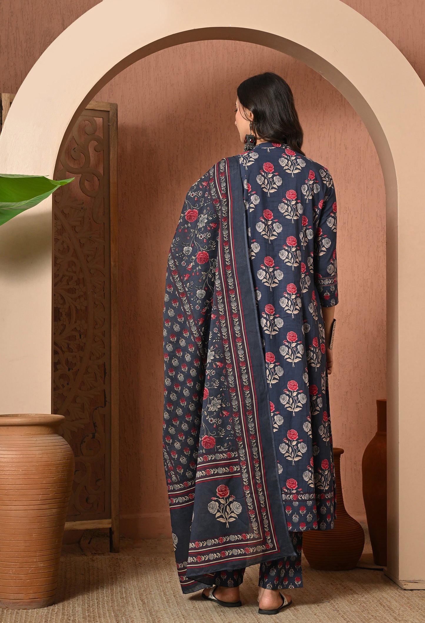 Moonlit Rose Cotton Suit Set