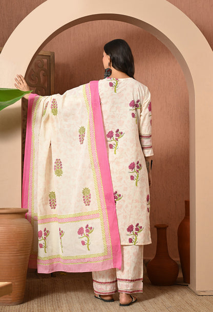 Blush Garden Cotton Suit Set