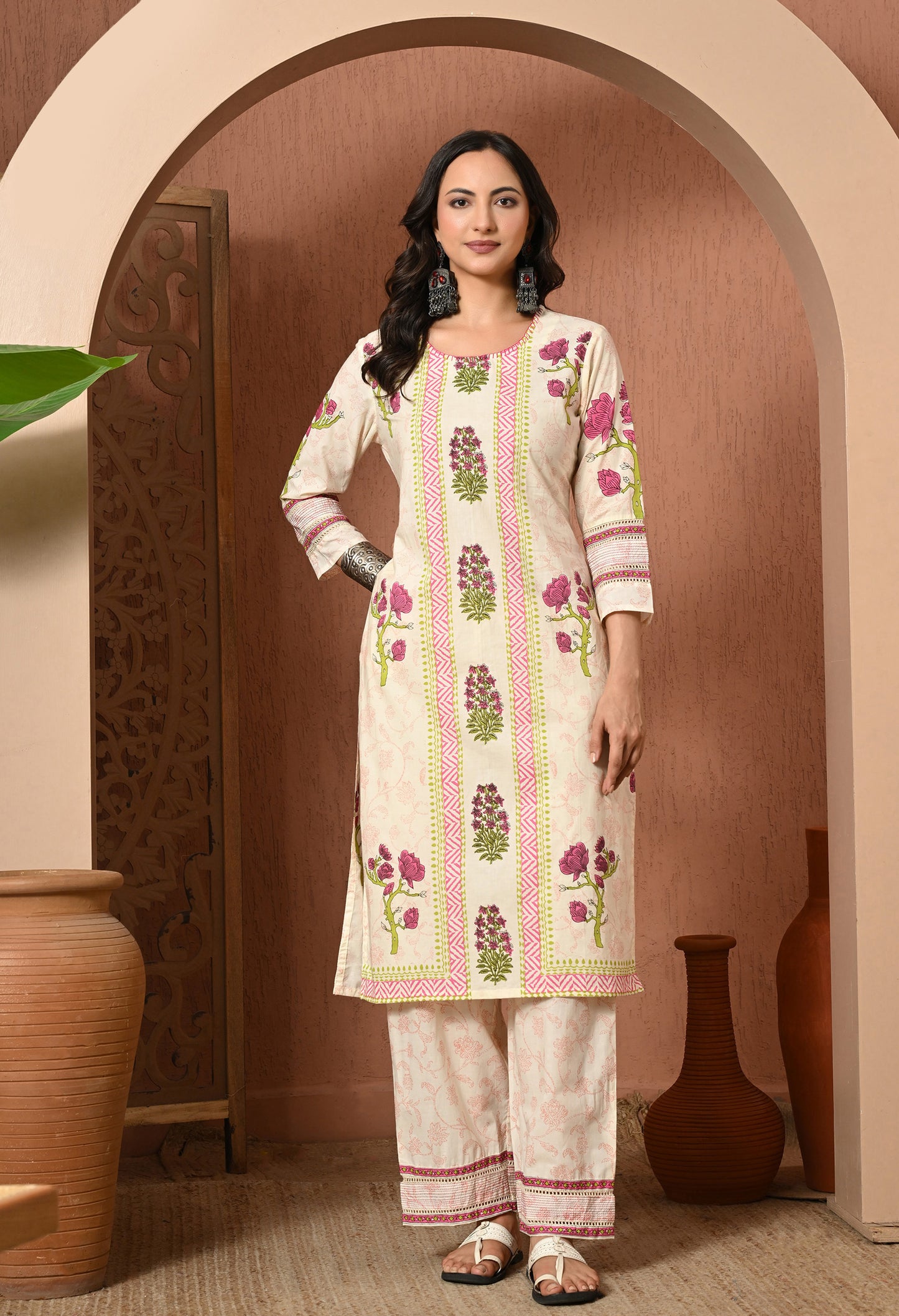 Blush Garden Cotton Suit Set
