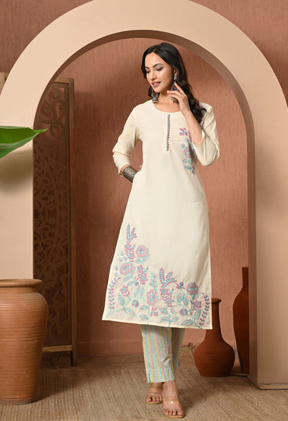 Blush Meadow Cotton Suit Set