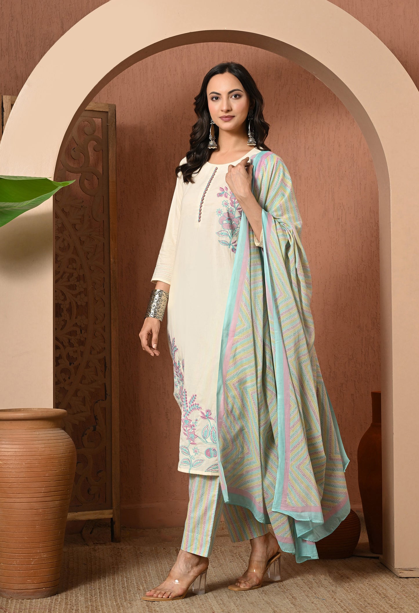 Blush Meadow Cotton Suit Set
