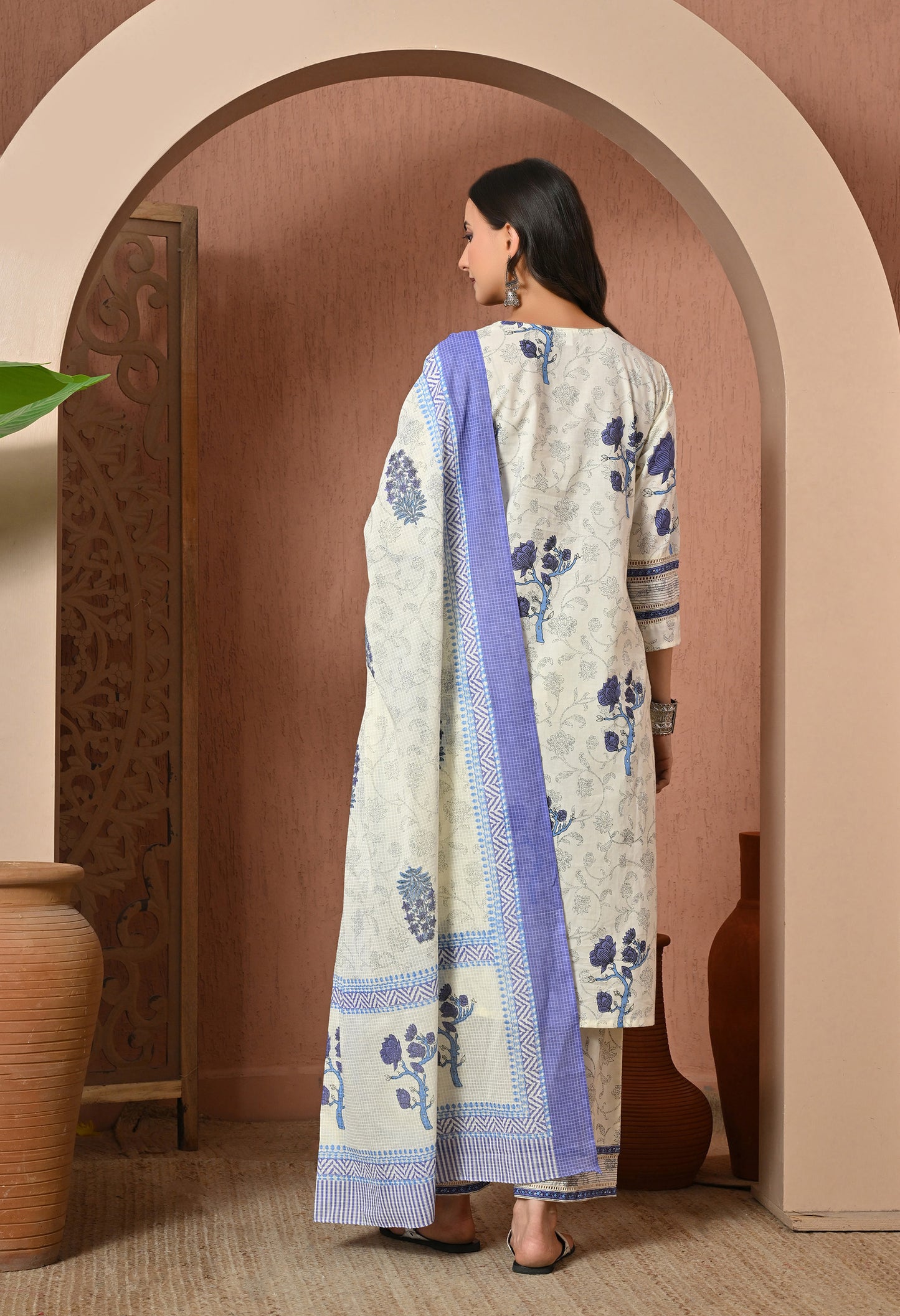 Lavender Bloom Cotton Suit Set